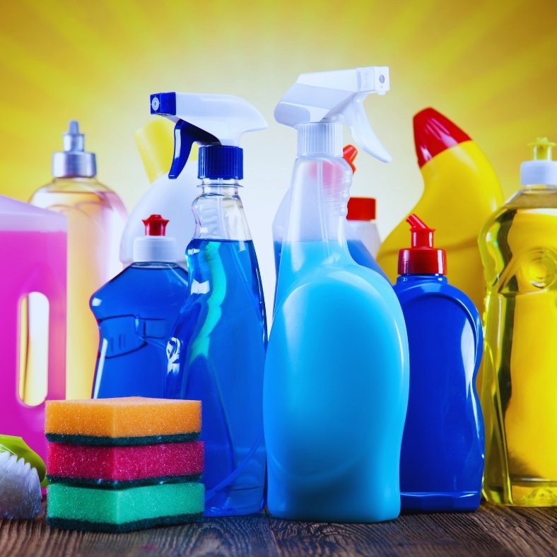 Conjunto de productos de limpieza